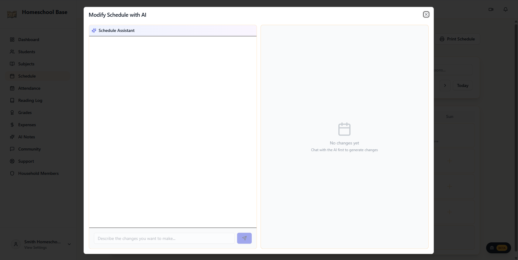 AI-powered homeschool lesson assistant and curriculum modifier